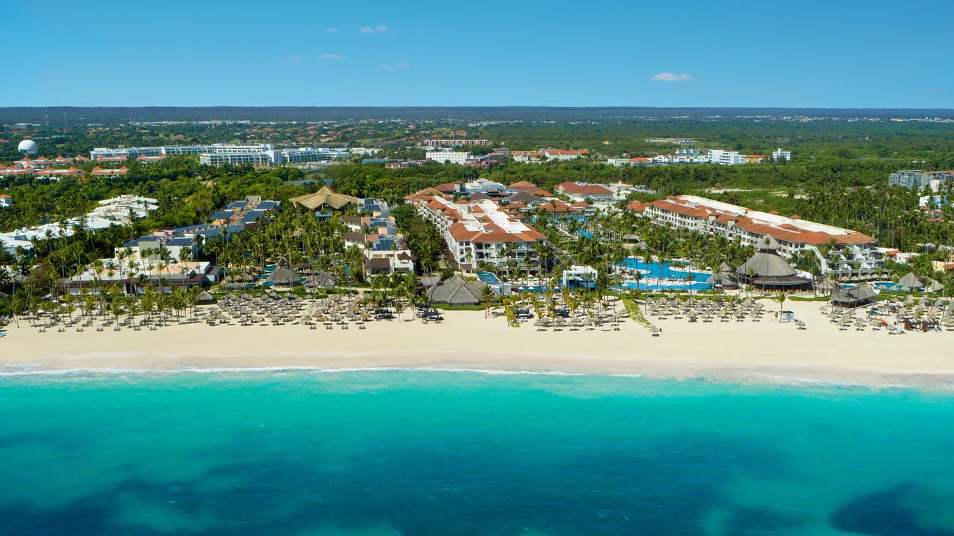 Secrets Royal Beach Punta Cana adults-only all-inclusive resort with tropical gardens and beachfront pools.